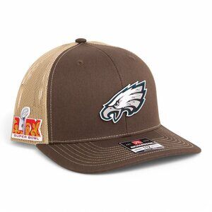 Philadelphia Eagles Super Bowl LIX 3D Snapback Trucker Hat- Brown/ Khaki